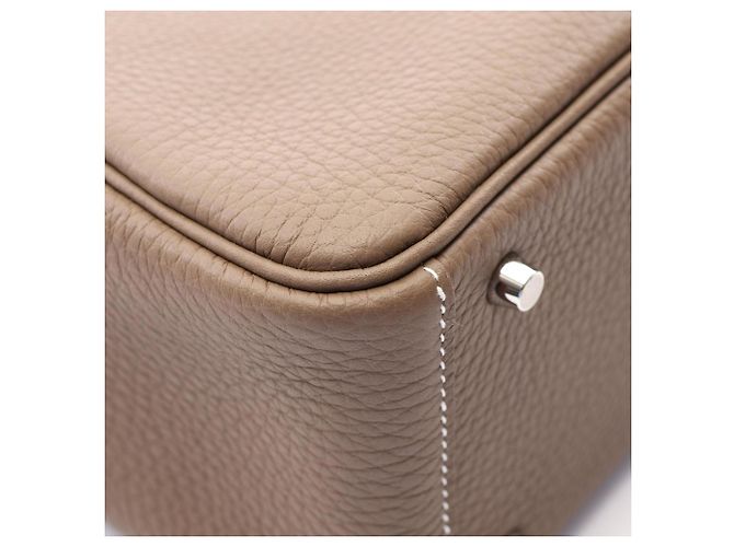 Hermès Borsa a tracolla Hermes Lindy Mini Etoupe Marrone Taupe - vista 6
