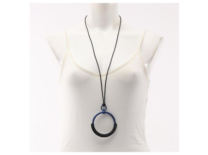 Hermès Hermes Loop Grand Halskette Schwarz Blau - Ansicht 4