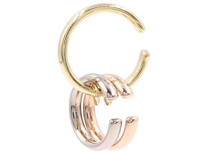 Pendiente Trinity Sacai de Cartier Plata Dorado - vista 2