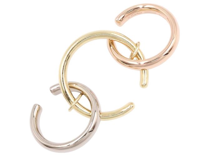 Pendiente Trinity Sacai de Cartier Plata Dorado - vista 3
