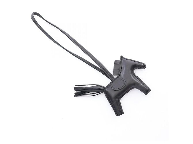 Handtaschenanhänger Hermès Rodeo PM So Black Schwarz - Ansicht 2