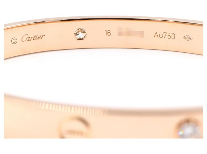 Bracciale charm in oro rosa 18K Cartier con diamanti D'oro - vista 3