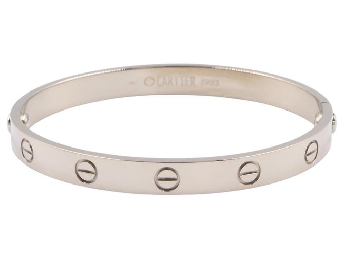 Bracelet Cartier Love en or blanc 18K Argenté - vue 2