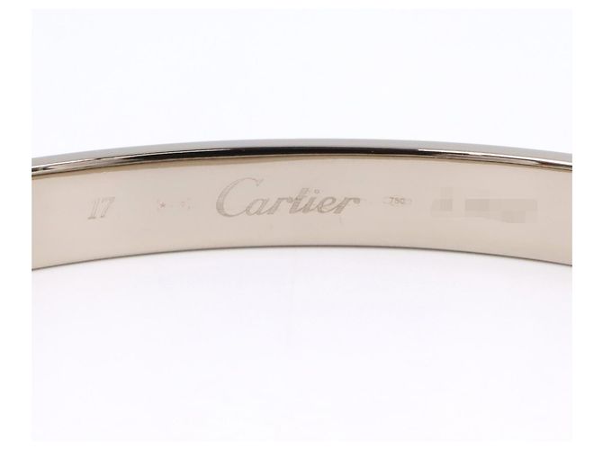 Bracelet Cartier Love en or blanc 18K Argenté - vue 3