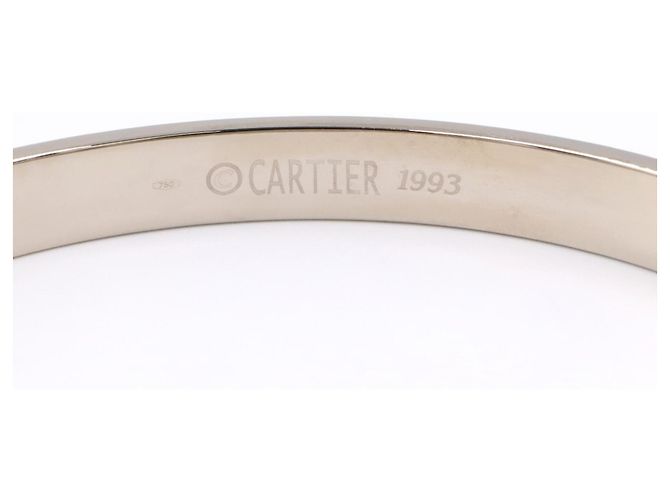 Bracelet Cartier Love en or blanc 18K Argenté - vue 4