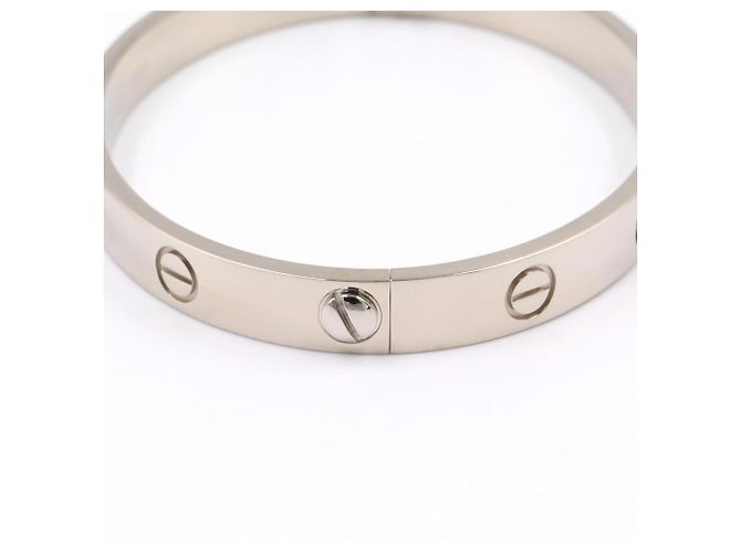 Bracelet Cartier Love en or blanc 18K Argenté - vue 5