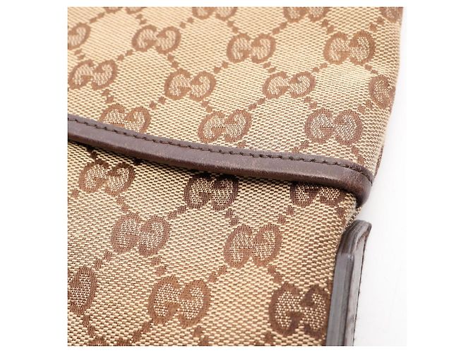 Bolso de hombro Gucci GG Canvas Castaño Beige - vista 12