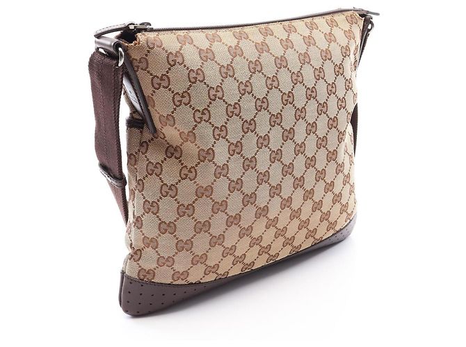 Bolso de hombro Gucci GG Canvas Castaño Beige - vista 2