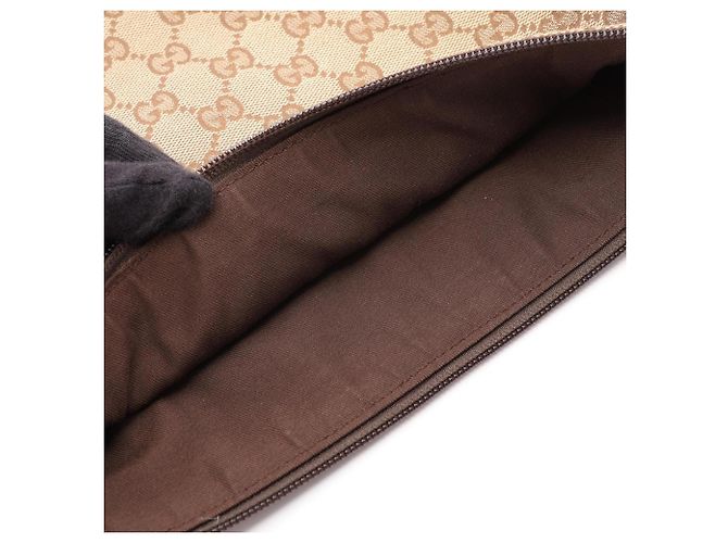 Bolso de hombro Gucci GG Canvas Castaño Beige - vista 5