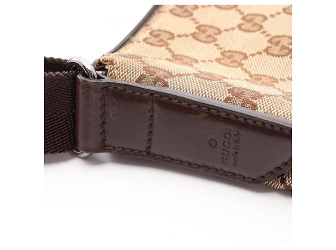 Bolso de hombro Gucci GG Canvas Castaño Beige - vista 8