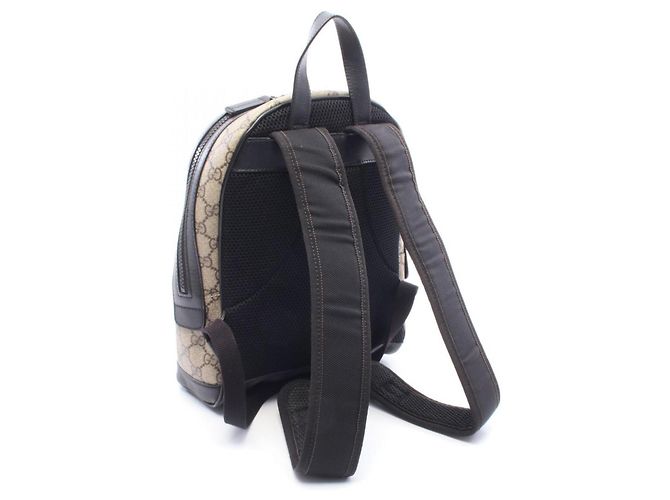 Gucci GG Supreme Small Rucksack/Handtasche Braun Schwarz Beige - Ansicht 2