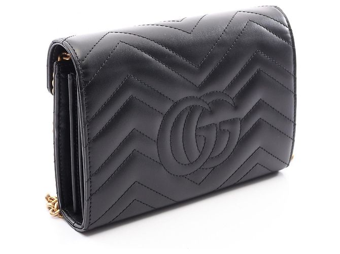 Borsa a Spalla Gucci GG Marmont Nero - vista 2