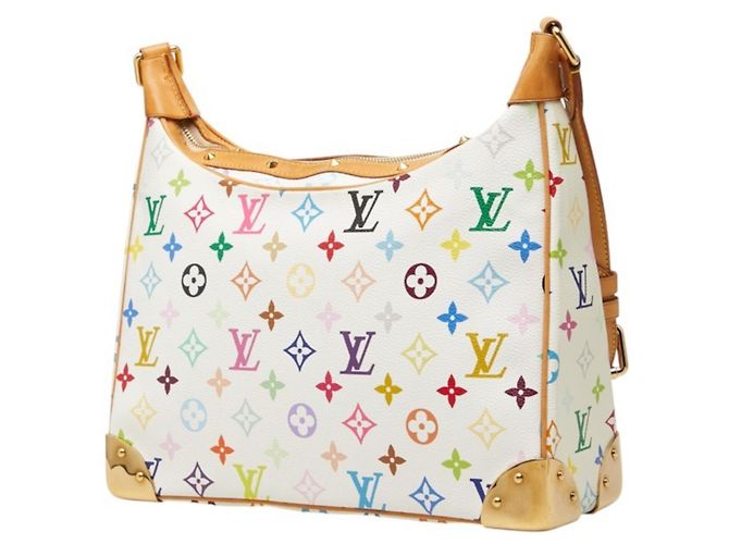 Louis Vuitton Monogram Multicolor Boulogne Schultertasche Weiß - Ansicht 2