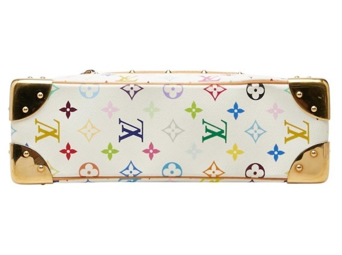 Louis Vuitton Monogram Multicolor Boulogne Schultertasche Weiß - Ansicht 3