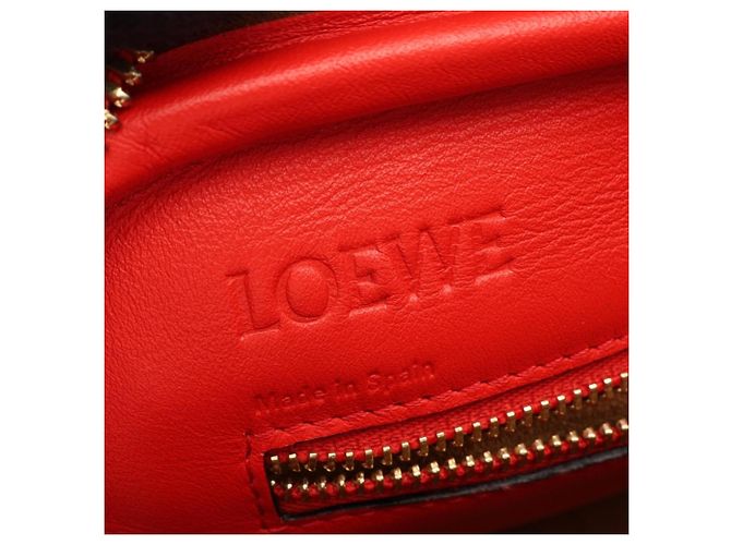 Borsa a mano Loewe Amazona 75 in pelle rossa Rosso - vista 4