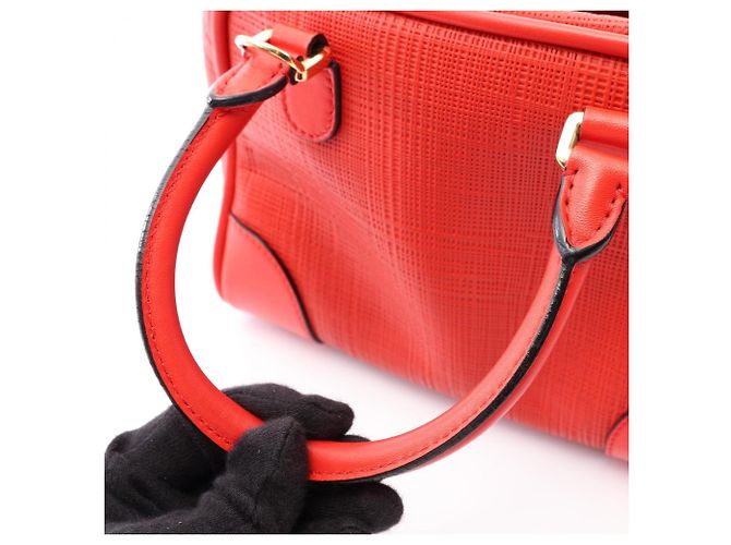 Borsa a mano Loewe Amazona 75 in pelle rossa Rosso - vista 5