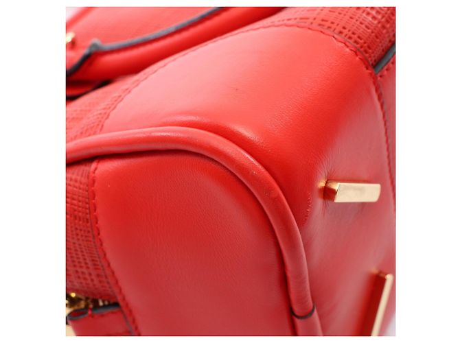 Borsa a mano Loewe Amazona 75 in pelle rossa Rosso - vista 8