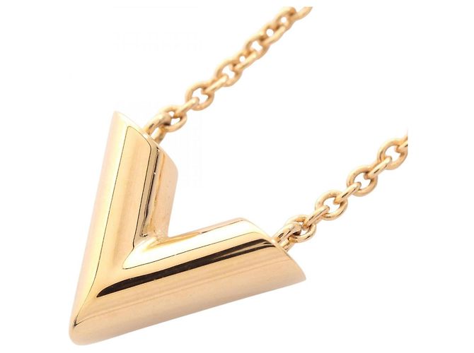 Collier Essential V Louis Vuitton Doré - vue 2