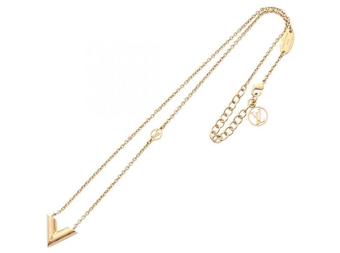 Collier Essential V Louis Vuitton Doré - vue 3