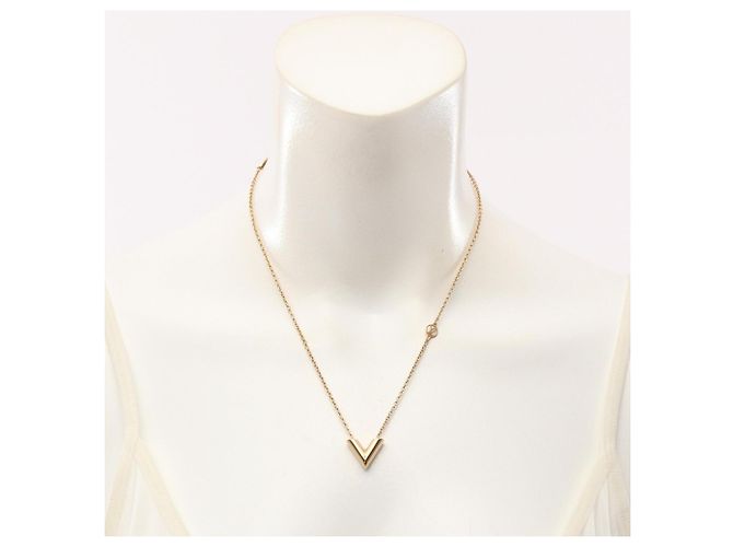 Collier Essential V Louis Vuitton Doré - vue 7