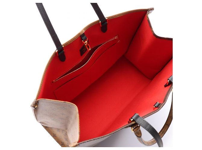 Louis Vuitton OnTheGo GM Monogram Giant/Reverse Handtasche Braun - Ansicht 3