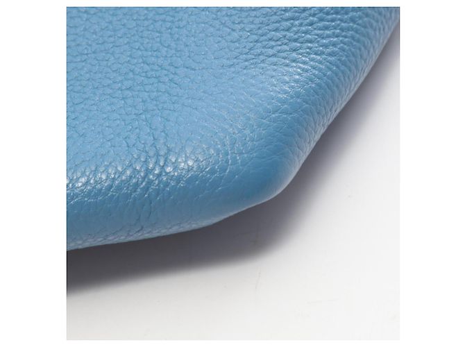 Prada PRADA Triangle Plate 2-Way Handbag Blue - view 7