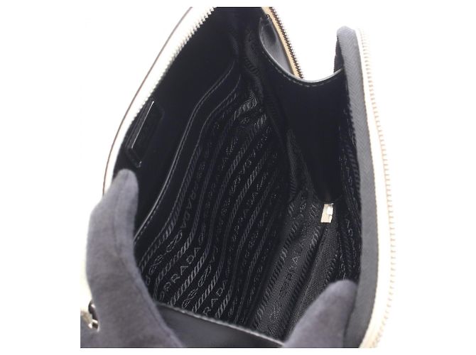 Prada Triangle Logo Shoulder Bag White - view 3