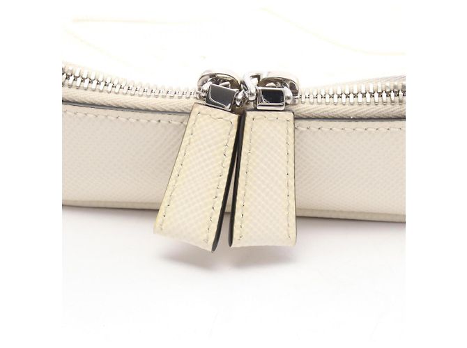 Prada Triangle Logo Shoulder Bag White - view 5