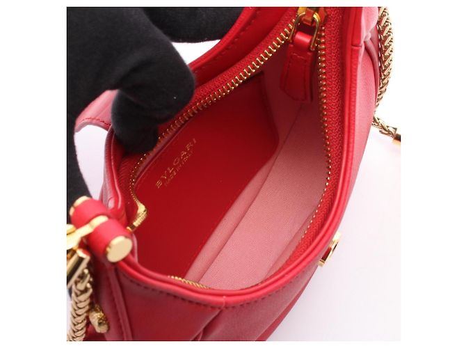 Bulgari Bvlgari BVLGARI Serpenti Ellipse Small Shoulder Bag Rosso - vista 3