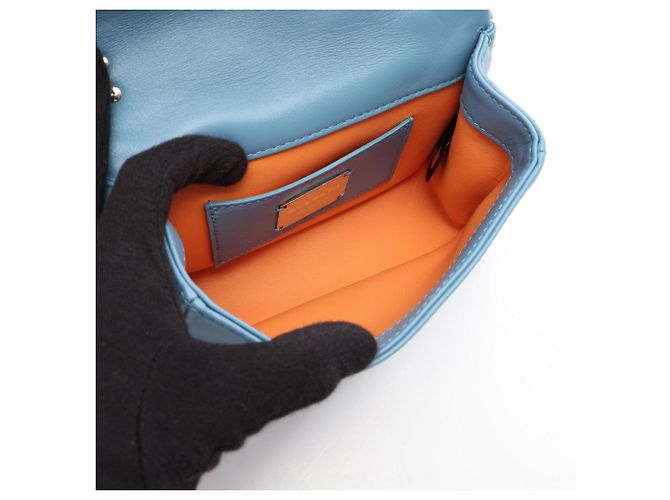 Bulgari Borsa Mini 2-Way Bvlgari Serpenti Cabochon Blu - vista 3