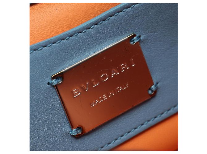 Bulgari Borsa Mini 2-Way Bvlgari Serpenti Cabochon Blu - vista 4