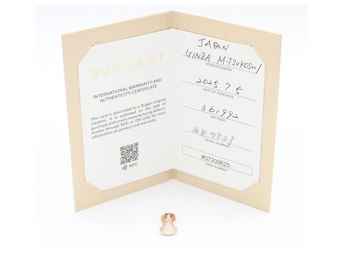 Bulgari Pendiente único Bvlgari Diva's Dream Blanco Dorado - vista 6