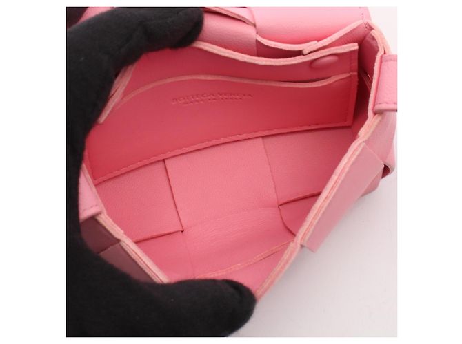 Borsa a mano Bottega Veneta CANDY Cassette Mini in rosa - vista 3