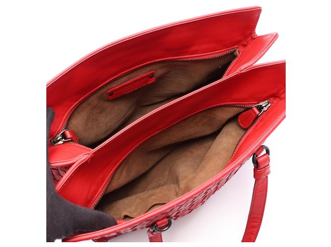 Borsa Tote 2-Way Intrecciato Bottega Veneta Rosso - vista 3