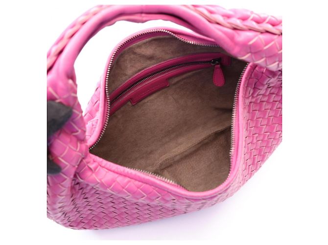 Borsa a tracolla Bottega Veneta Intrecciato Rosa - vista 3