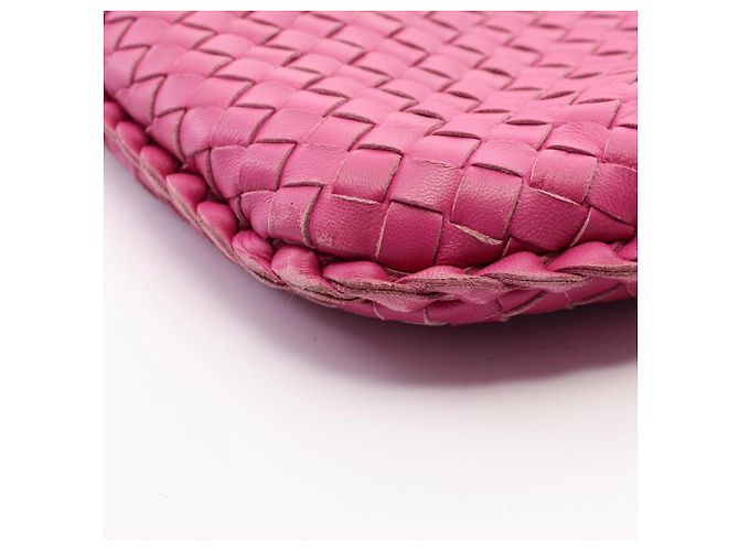 Borsa a tracolla Bottega Veneta Intrecciato Rosa - vista 7
