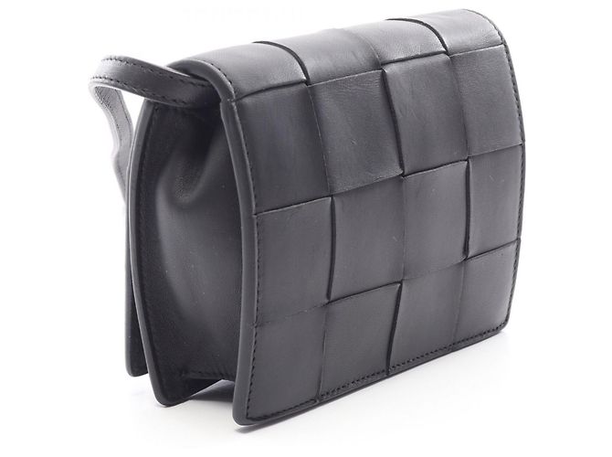 Borsa a tracolla Bottega Veneta Cassette Maxi Intrecciato Nero - vista 2