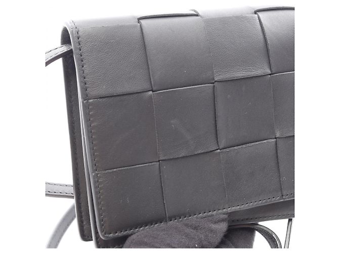 Borsa a tracolla Bottega Veneta Cassette Maxi Intrecciato Nero - vista 5