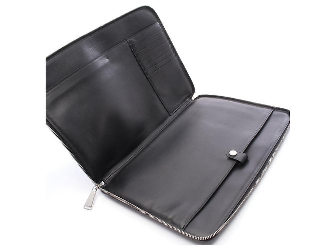 Borsa a pochette Bottega Veneta in pelle nera Nero - vista 3