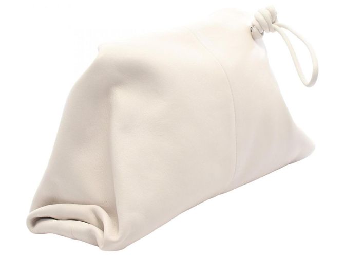Bolsa Triangle Flap Second Bag Bottega Veneta Branco - vista 2
