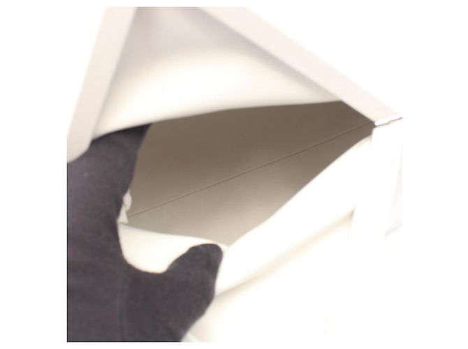 Bolsa Triangle Flap Second Bag Bottega Veneta Branco - vista 3