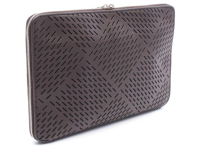 Borsa a pochette Bottega Veneta in pelle marrone - vista 2