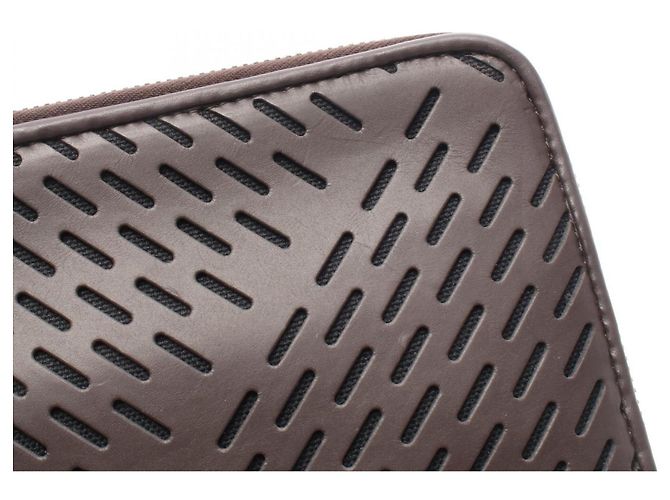 Borsa a pochette Bottega Veneta in pelle marrone - vista 5