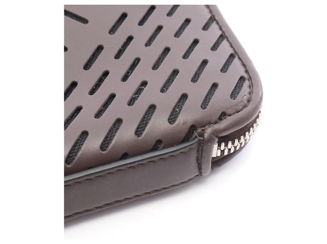 Borsa a pochette Bottega Veneta in pelle marrone - vista 6