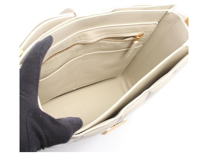 Borsa a tracolla Bottega Veneta Marie in pelle bianca Bianco - vista 3