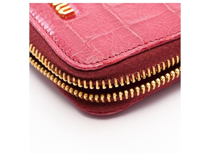 Monedero Miu Miu de piel rosa - vista 7