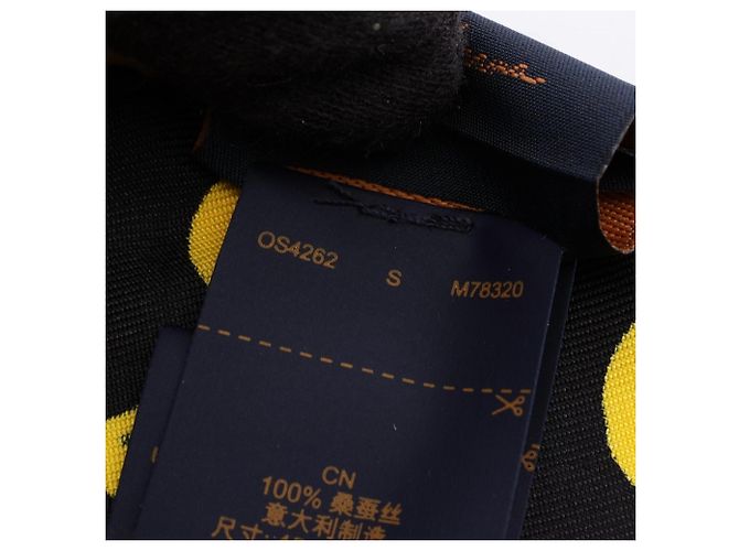 Sciarpa Louis Vuitton LV x YK Carre Infinity Dot Yayo Kusama Nero Bianco Giallo - vista 3