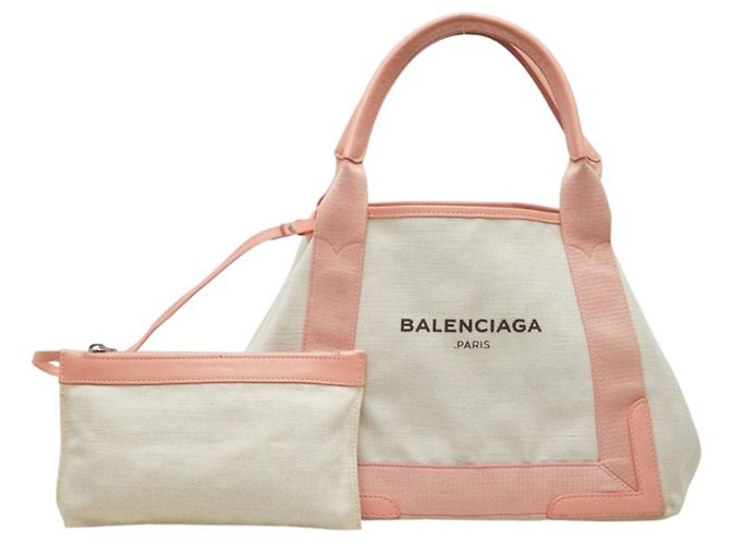 Borsa a mano Balenciaga Navy Cabas S Rosa Crudo - vista 12