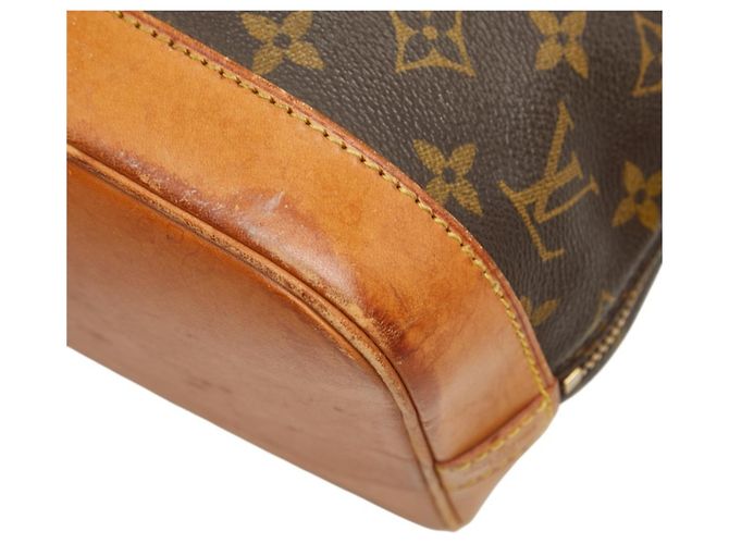 Sac à main Louis Vuitton Monogram Alma PM Marron - vue 4