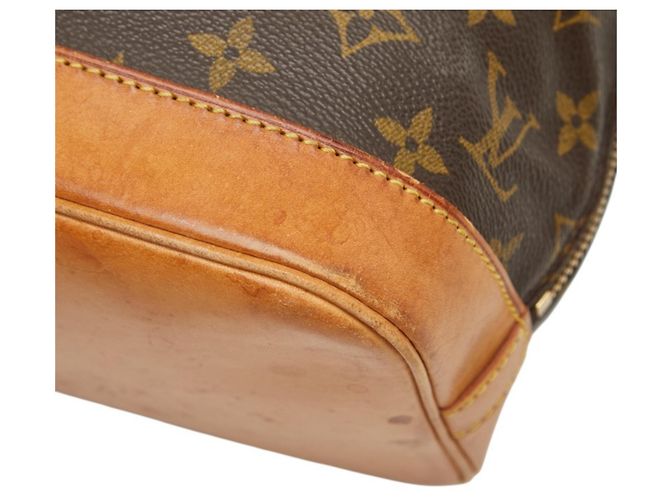 Sac à main Louis Vuitton Monogram Alma PM Marron - vue 6